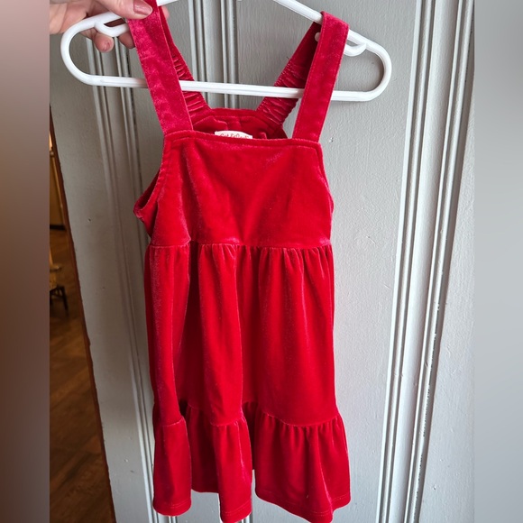 Cat & Jack Other - 2T Red Cat & Jack Tiered Velvet Dress With Bow On Back Valentines Day